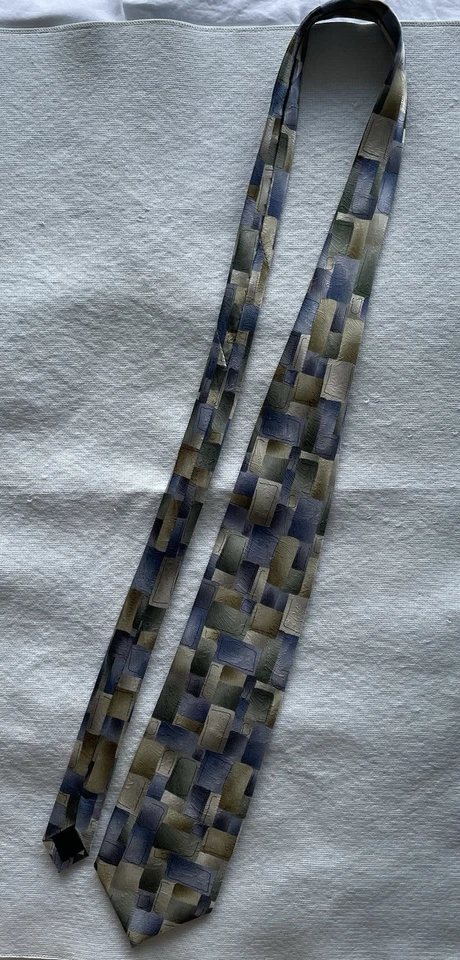 Corbata de Seda Jerry Garcia Otra Mariposa Colección Treinta y Cuatro Azul Marrón Gris Foto 4 de 4