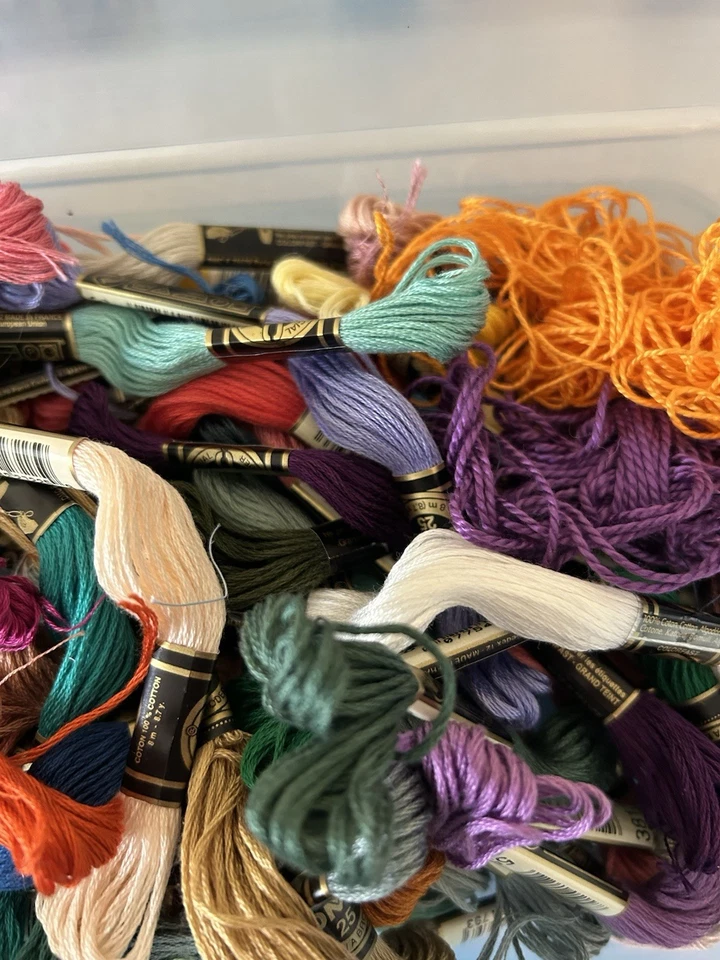Lot of Embroidery Floss Cross Stitch DMC Thread & Organizers 150 Pc - Image 3 of 4