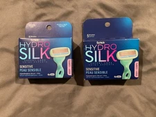 2 Packs Brand New Schick Hydro Silk Sensitive Razor Refill Cartridges 8 Ct.