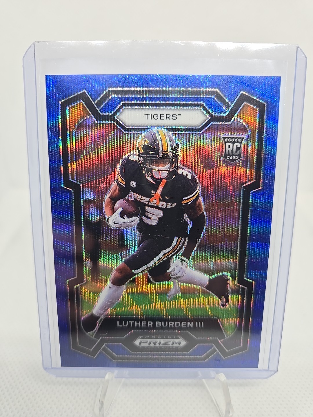 2024 Panini Prizm Draft Picks Blue Wave #198 Luther Burden III (RC) /249