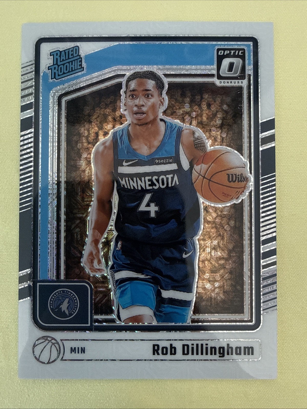 Rob Dillingham 2024-25Donruss Optic White Choice Prizm Rated Rookie /48 #259