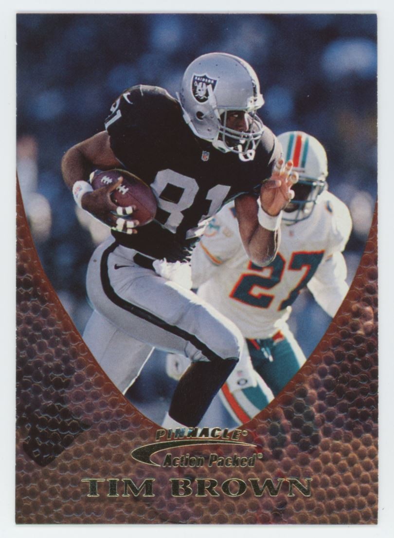 1997 Pinnacle Action Packed Tim Brown Oakland Raiders #80