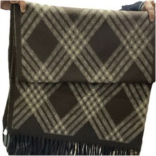 Image of Throw Brown and Beige Checks Warm and cozy 160 x 90cm New with Tags