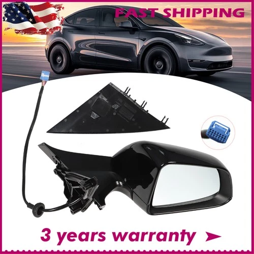 Fold Heated For Tesla Model y 2020-2023 Right Passenger Side Mirror Power Black