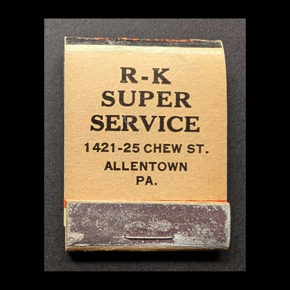 Full Book Feature Matchbook Veedol Motor Oil R-K Super Service Allentown PA - Image 2 of 3