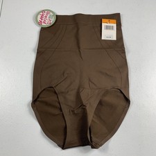 Maidenform Womens Firm Control High Waist Seamless Shaping Brief Small Brown NWT