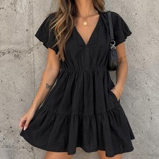 Universal Thread Black Tiered Mini Dress – Women's large Black