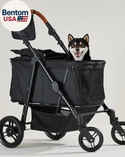 Medium Dog Stroller for Large Dogs, Pet Stroller for Medium Dogs up to 66Lbs, Al
