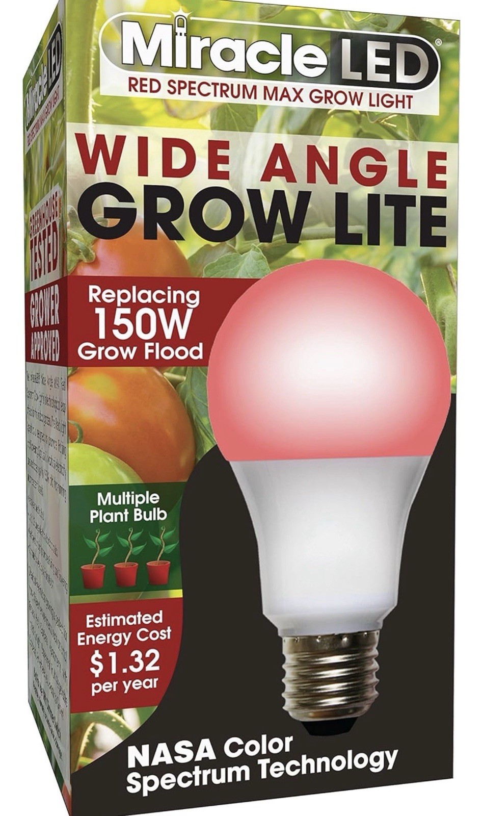 MiracleLED 604596 Multi-Plant Grow Light, 18 Pack, Red 150W