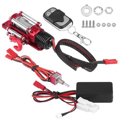 Electric Winch with Remote Control Receiver for Axial SCX10 D90 1/10 RC Crawler