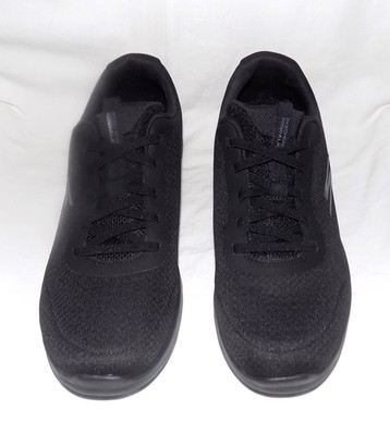 Skechers Womens Go Walk Joy Slip-On Sneaker Cushioned Walking Shoe Black Mesh 11