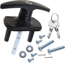 Garage Door T-Handle Lock Kit 75mm Shaft 35mm Spigots for Cardale & Henderson