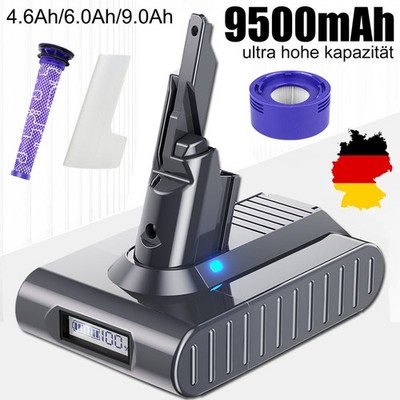 9500mAh Akku Für Dyson V7 Animal SV11 Absolute Motorhead Staubsauger LED/ Filter