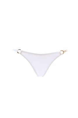 AGENT PROVOCATEUR Damen Bikinihose Soft Metallic Wickel Weiß Größe S