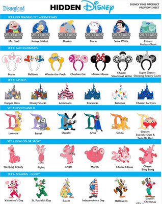 2025 Wave A&B Disneyland Hidden Mickey Pins Ds/Chasers & more_YOU CHOOSE