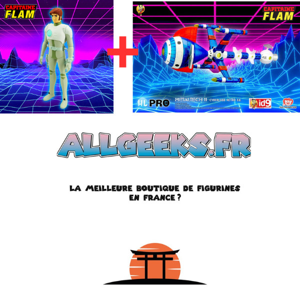 Figurines de collection Capitaine Flam Curtis et Metaltech 11 en métal injecté