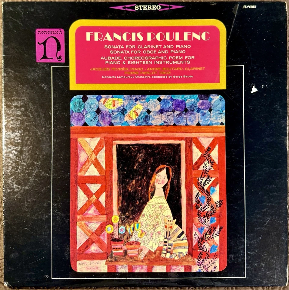Francis Poulenc Sonata for Clarinet and Piano LP Nonesuch H-71033 Vinyl Record Foto 3 de 4