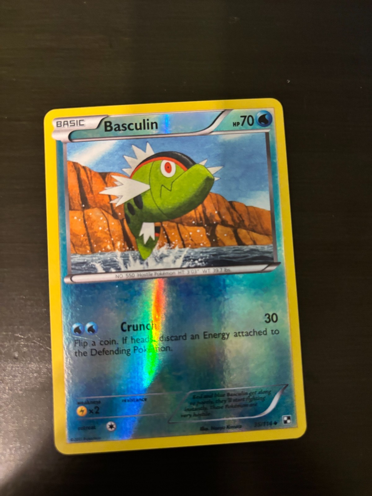 Basculin Black & White Reverse Holo Pokémon TCG 35/114 Uncommon