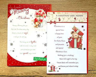 VARIOUS Happy Christmas For My Special Mummy Card Large A5 9" x 6" **ANY 2 FOR £4.00**