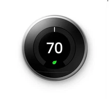 Google Nest Learning Smart Wifi Thermostat 3rd Generation & Base - Good (Tested)