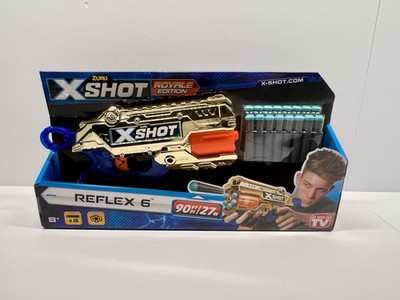 ZURU X-Shot Reflex 6 Royale Edition (Gold Blaster) With 16 Darts  New in Box