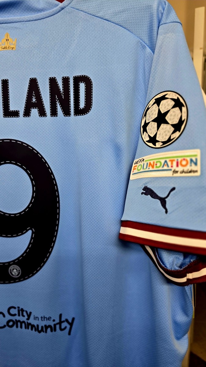 2022/23 Puma Manchester City #9 HAALAND ULTRAWEAVE Treble Winner