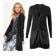 CAbi Size M Sorrento Black Cardigan Sweater Style  5010
