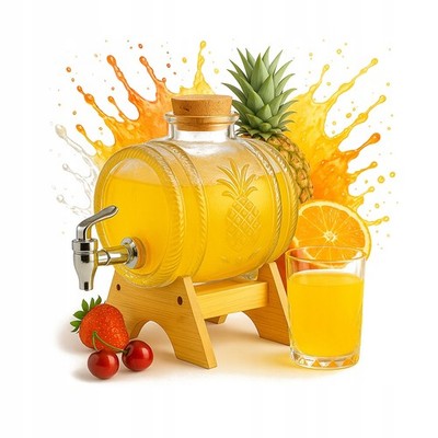 1-Liter-Glasfass ANANAS KEG für Moonshine, Hochzeiten oder als Geschenk