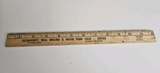 Vtg Alexander's Well Drilling & Water Pump Fairfield PA Advertising Wood Ruler