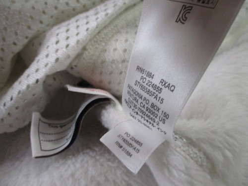 Patagonia Jacket Girls L 12 White Snap T Fleece Fuzzy Sweater Outdoors Hiking - Picture 8 of 10