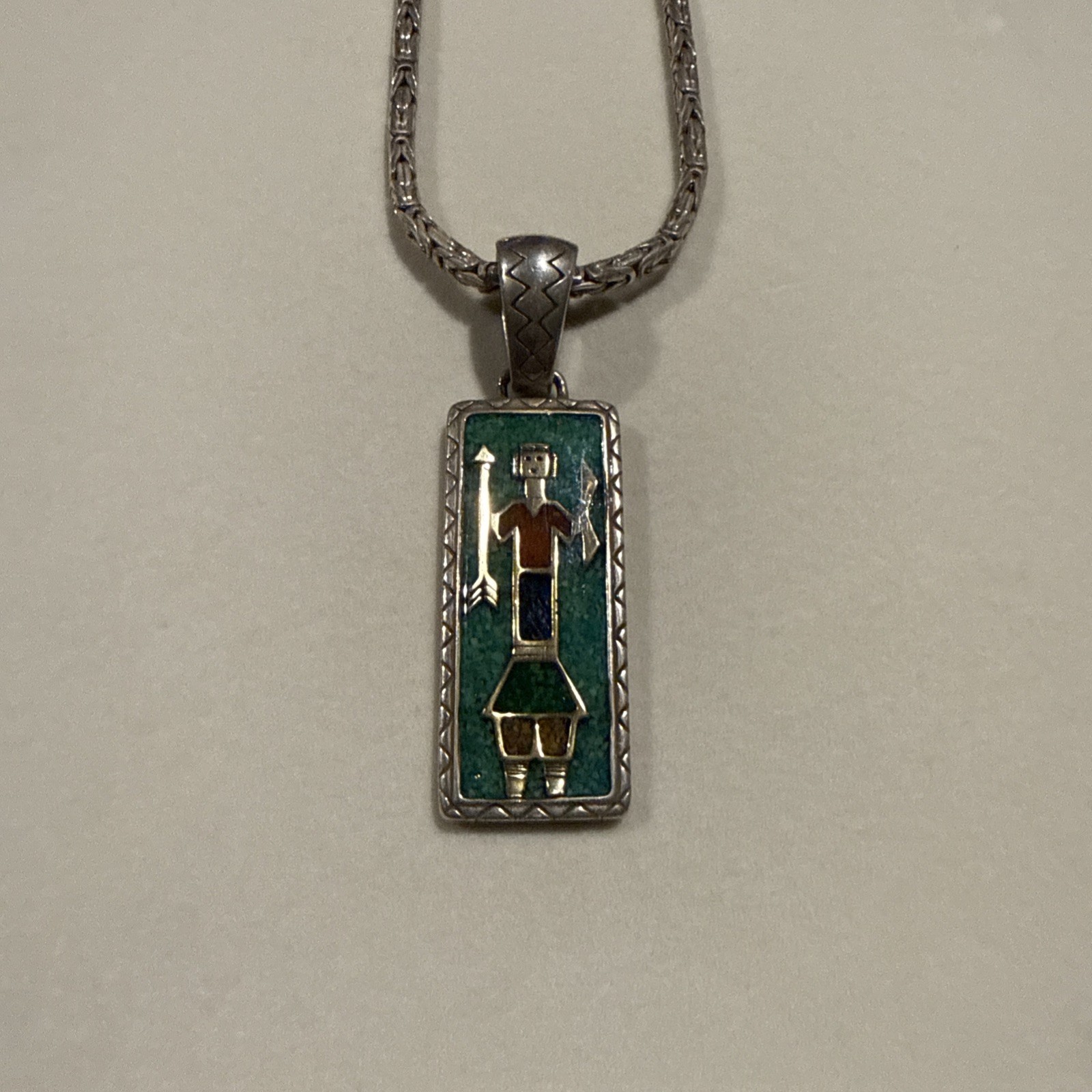 Solid sterling Silver Native American Byzantine N… - image 3