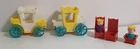 2 Vintage Fisher Price Little People Castle Carriages #993, King, Son, Thrones
