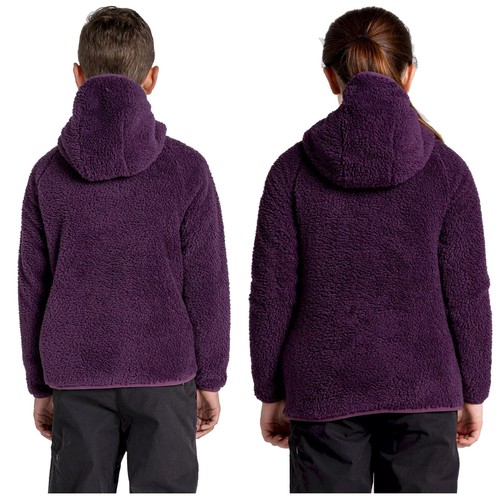 Craghoppers Junior Kaito Hooded Sherpa Fleece Jacket Boys Girls Full Zip - Picture 9 of 16