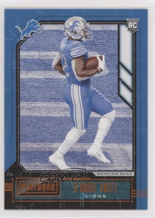 2020 Panini Playbook Rookies Orange D'Andre Swift #109 Rookie RC 06m7