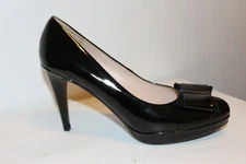 Lucioli Black Patent Leather stiletto heels Size 9B Made in Italy