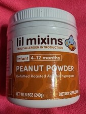 Lil Mixins Peanut Powder Allergen Introduction Infant 4-12 Months Exp7/25 B 
