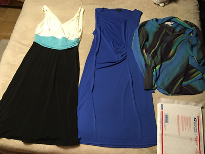 Talbot blue knee length dress, London times dress, Express top, Bulk clothes lot