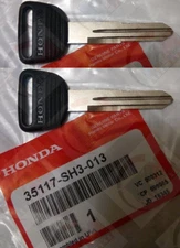 GENUINE MASTER BLANK IGNITION KEY FOR HONDA CIVIC CRX DEL SOL (2) 35117SH3013