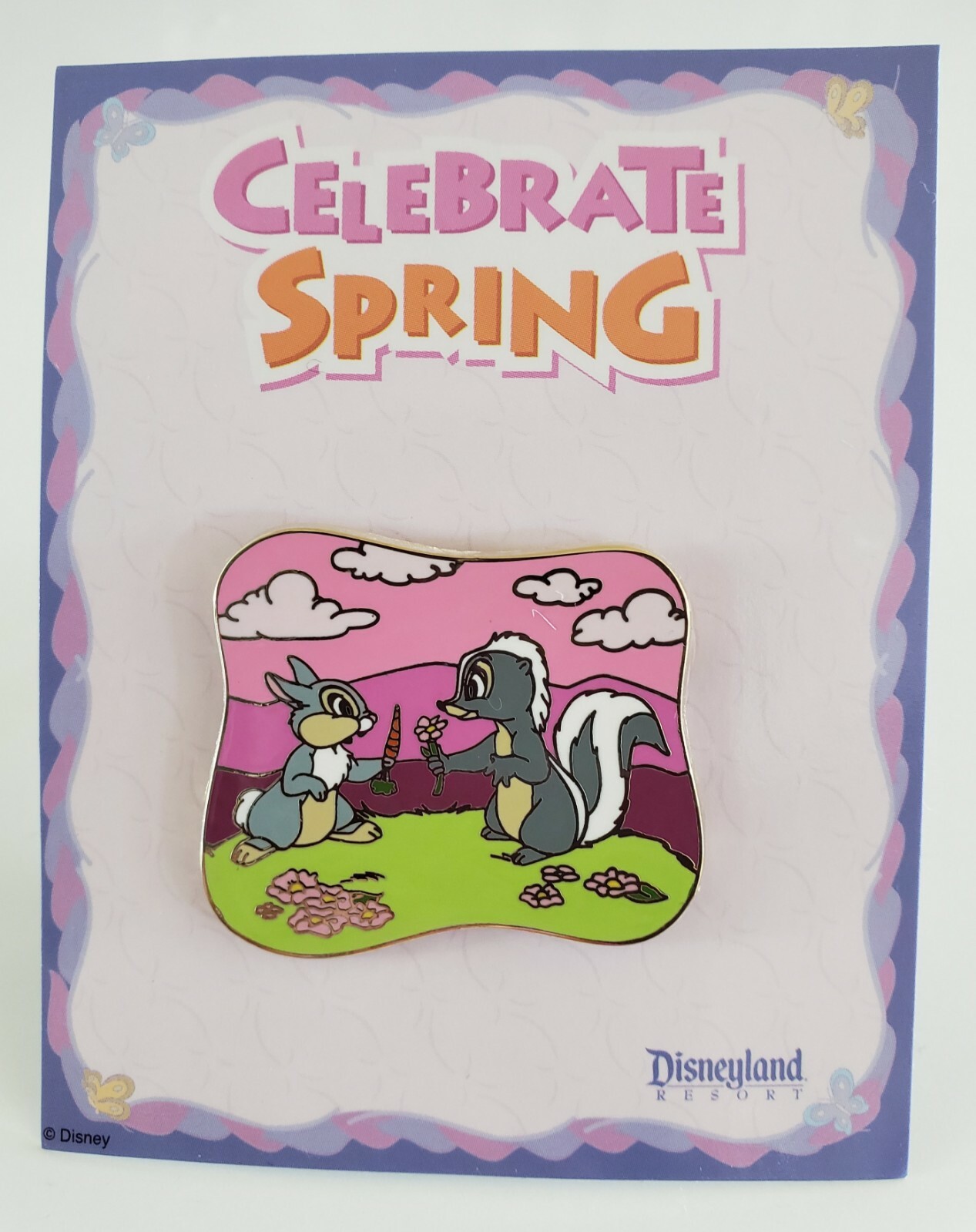 DISNEY CELEBRATE SPRING THUMPER & FLOWER ANNUAL PASSHOLDER DINING PIN FREE SHPG!