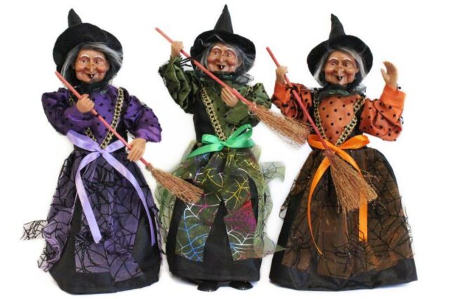 Hexe-stehend-36 cm--zum Befüllen-Befana-Hexenfiguren-Fasching-Halloween-Fasnet