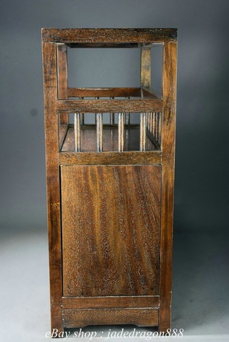 20" Old Chinese Huali Wood Carving Furniture Drawer Cabinet - Picture 5 of 8