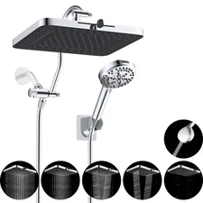 13" Rain Shower Head with Handheld Spray Combo High Pressure Rainfall Showerhead