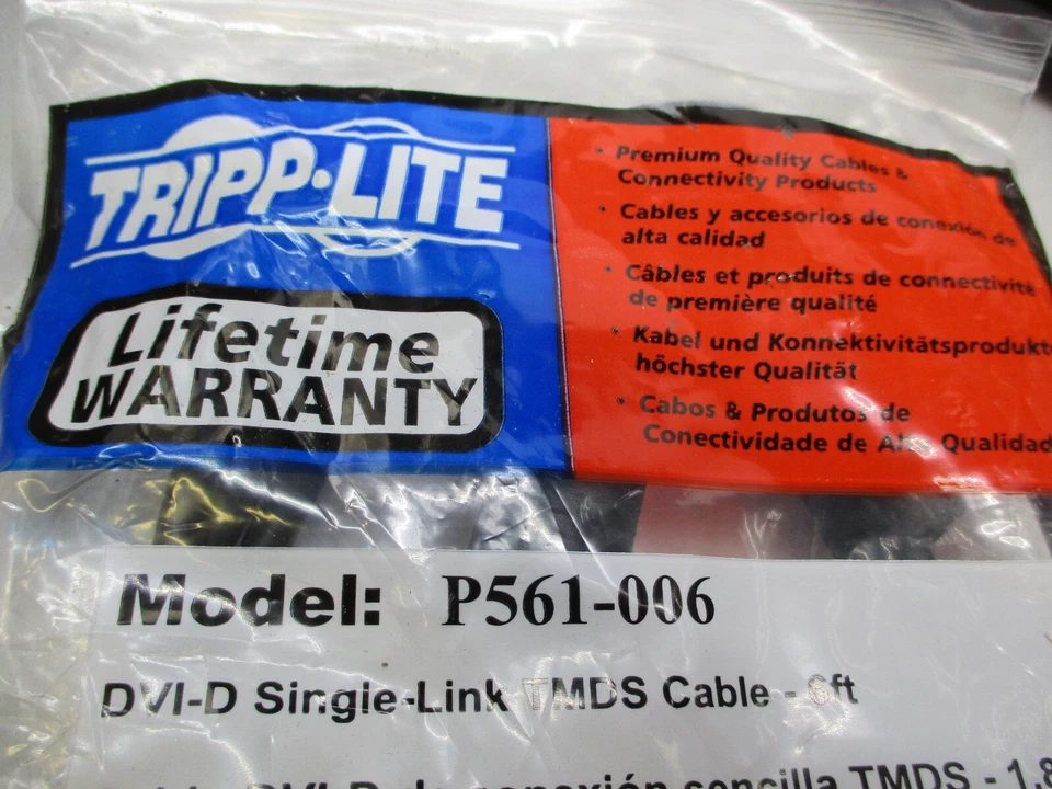 TRIPP.LITE P561-006 6ft DVI-D SINGLE LINK TMDS CABLE - Image 2 of 3