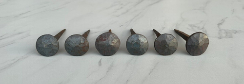 Hierro forjado a mano vintage clavos redondos muebles puerta armario decoración 6 piezas - Imagen 2 de 8