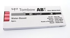  Lot of 6 - Tombow 56588 Dual Brush Pen Art Marker, ABT 817 Mauve - NEW 