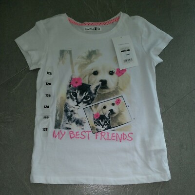 Cool Club T-Shirt Bluse Top MY BEST FRIENDS Hund Katze Gr. 128 NEU mit Etikett