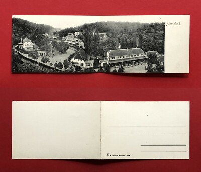 Klapp AK ALEXISBAD bei Harzgerode um 1906 Panorama ( 59752