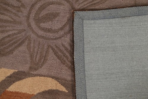 Checked Indian Oriental Transitional Area Rug Living Room Hand-tufted 10x13 ft - Picture 9 of 11