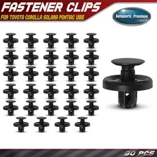 30Pcs 7mm Nylon Front Fender Bumper Retainer Clips Push-Type for Toyota Pontiac