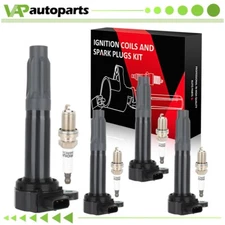 4 For 2.5L H4 Subaru Legacy Outback 2010-2012 Ignition Coil & Iridium Spark Plug